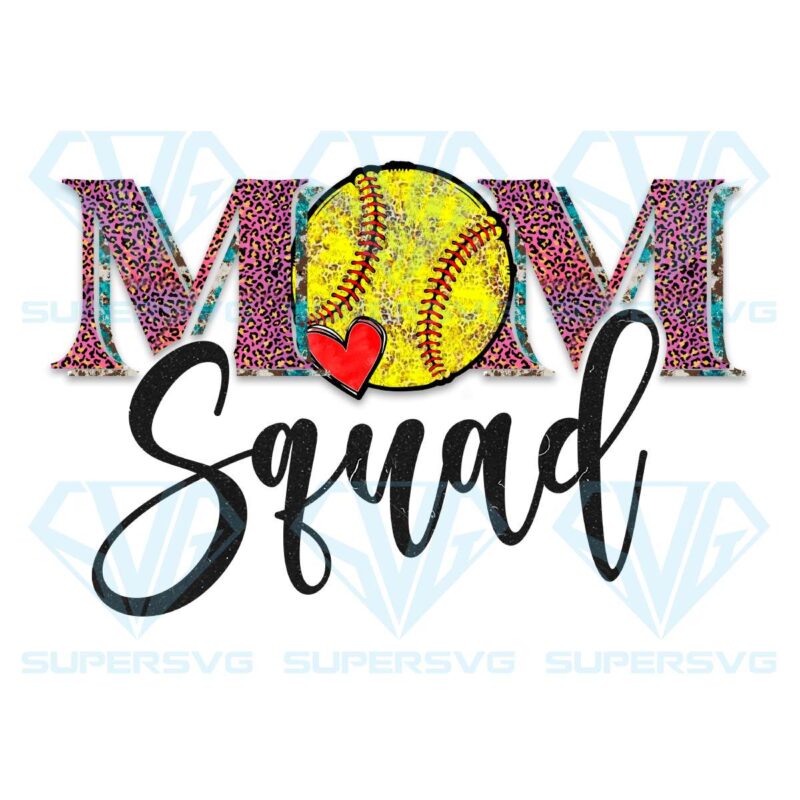 Mom squad sport softball png cf090422004