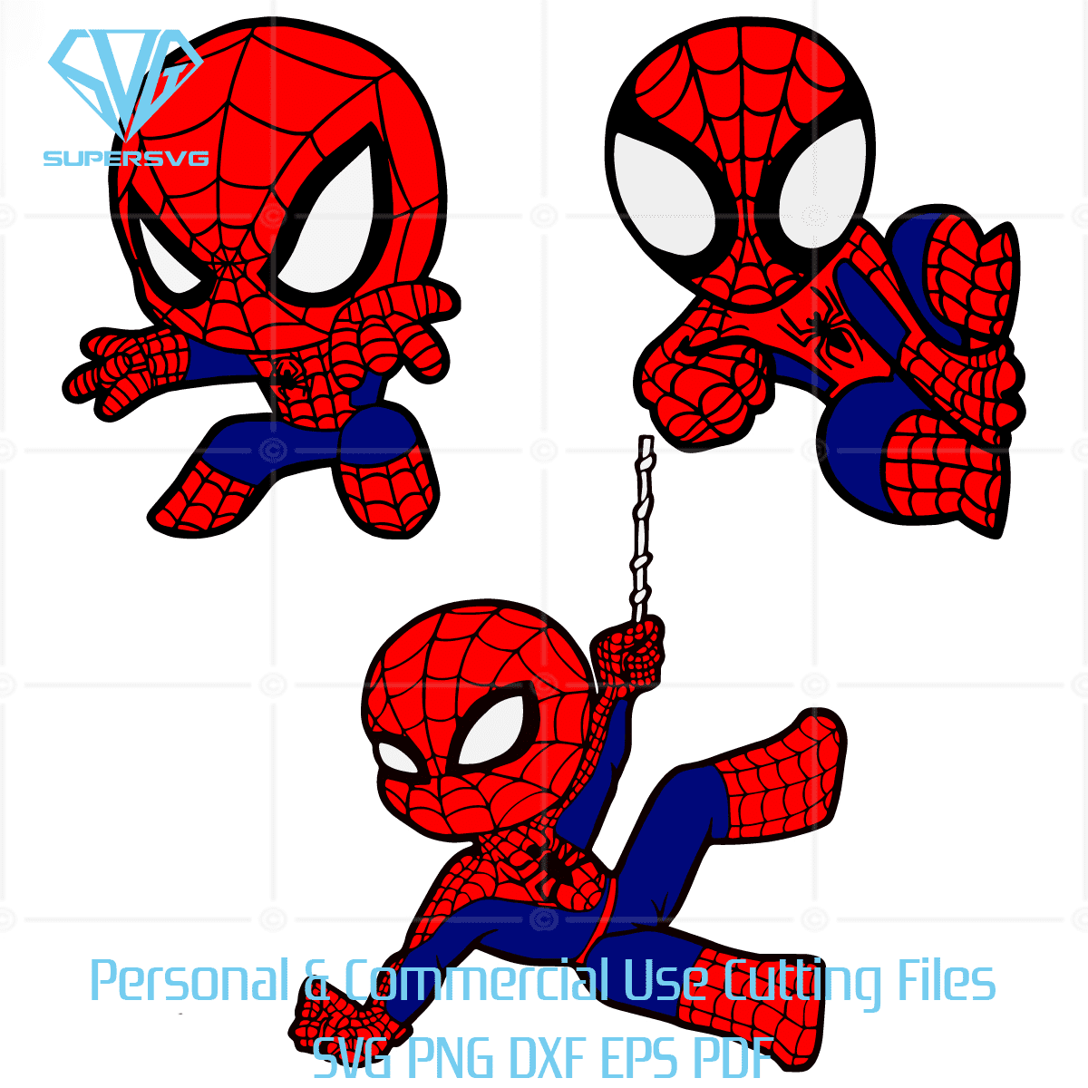 Spiderman Baby T-shirt Design Svg Silhouette Files