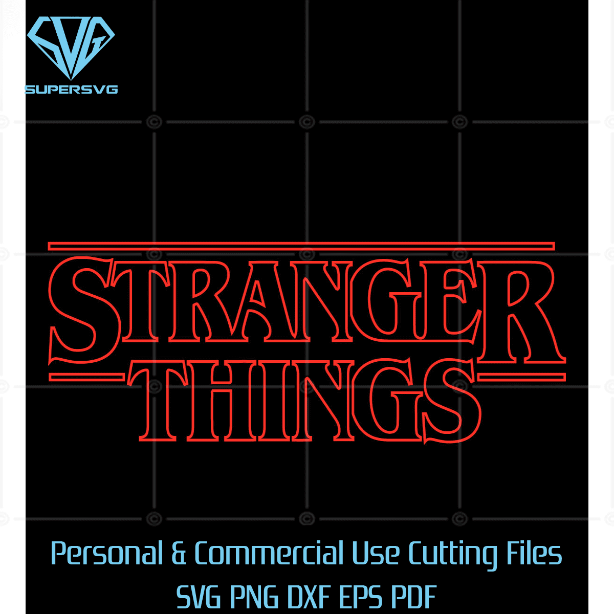 Stranger Things Vector Design SVG
