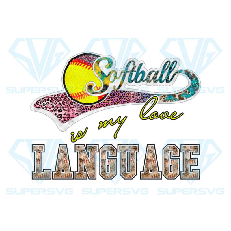Softball is my love language png cf070422017