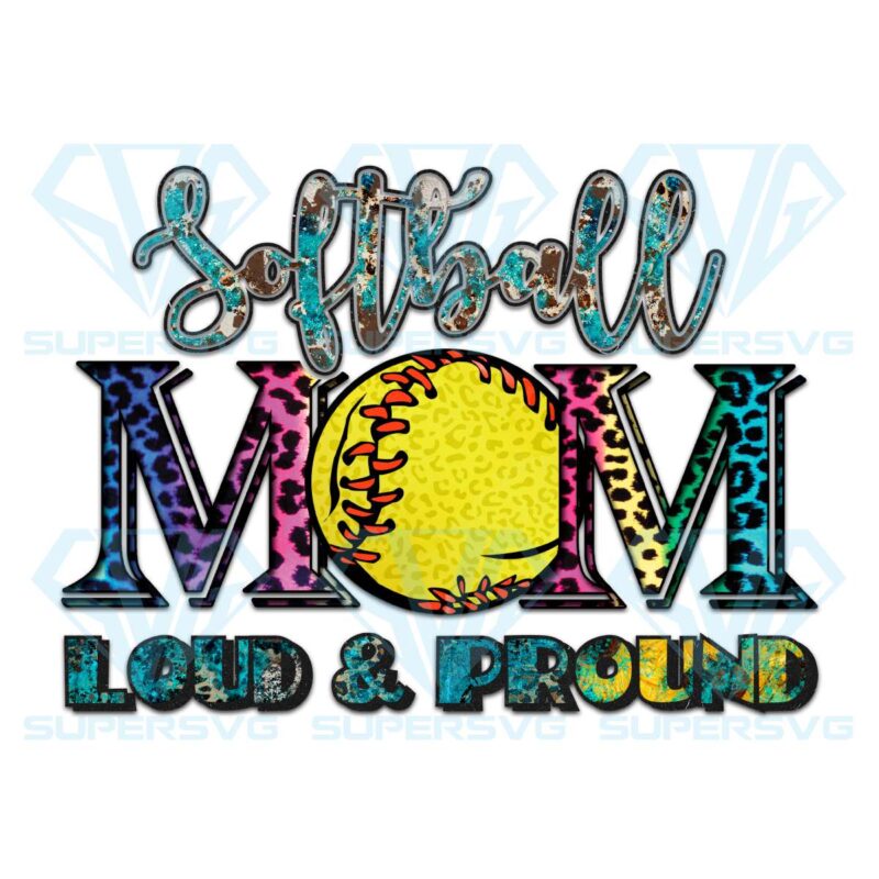 Softball mom loud and pround png cf250322020