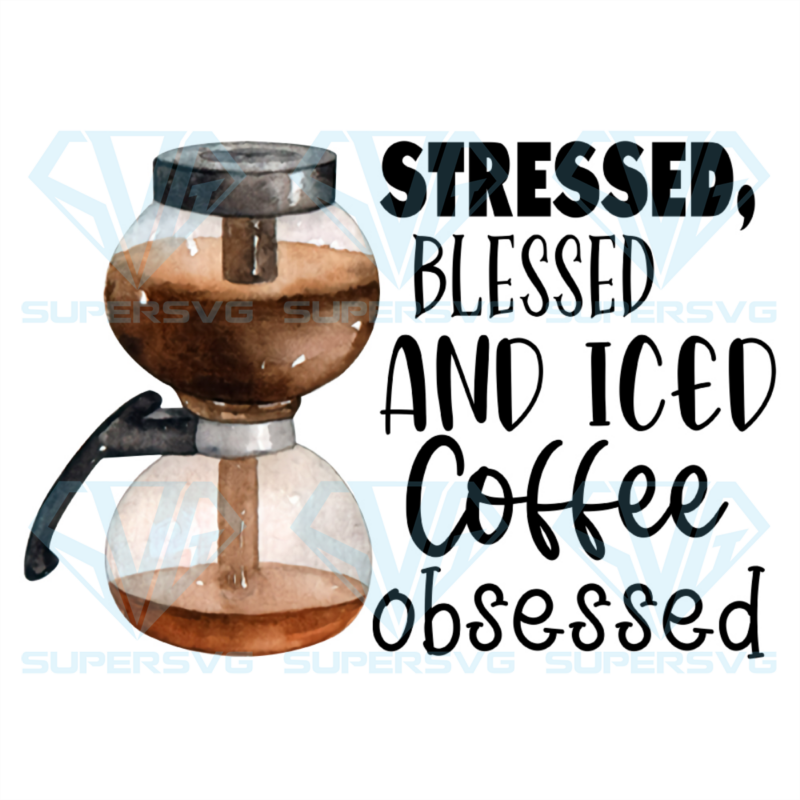 Stressed blessed and iced coffee png cf040422013