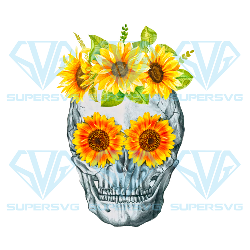 Sunflower skull png cf120422008