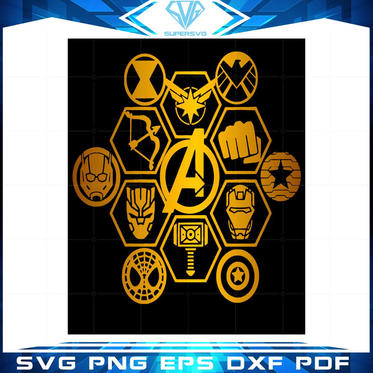 Avengers Logo Design For Tshirt Svg