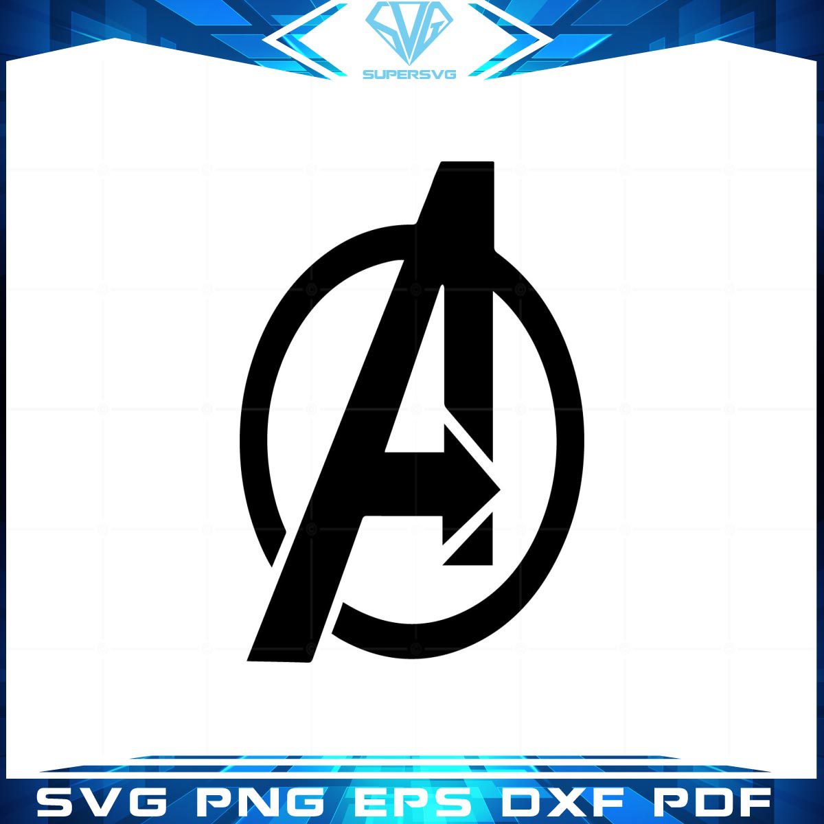 Avengers Logo Vector Clipart SVG Cricut