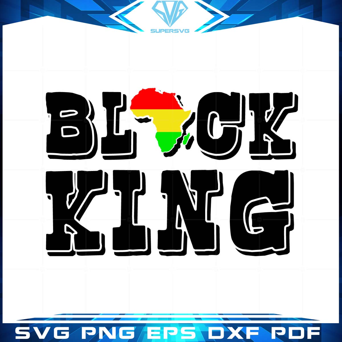 Black King SVG Black History Month Cut files