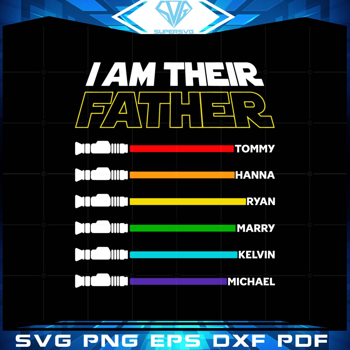I’m their Father SVG Cricut Fathers Day Cutting Files Design