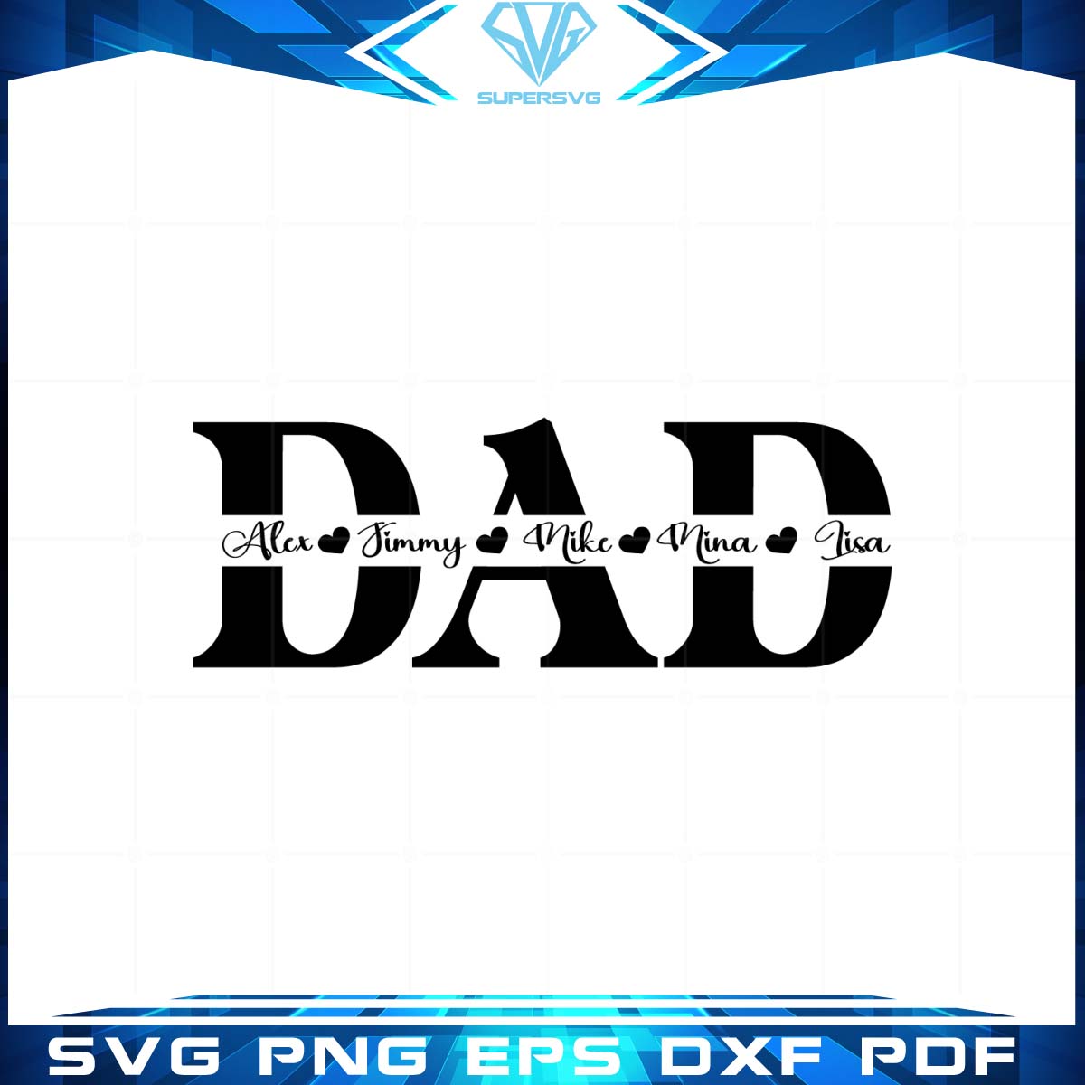 Dad SVG Cricut Fathers Day Cutting Files Designs