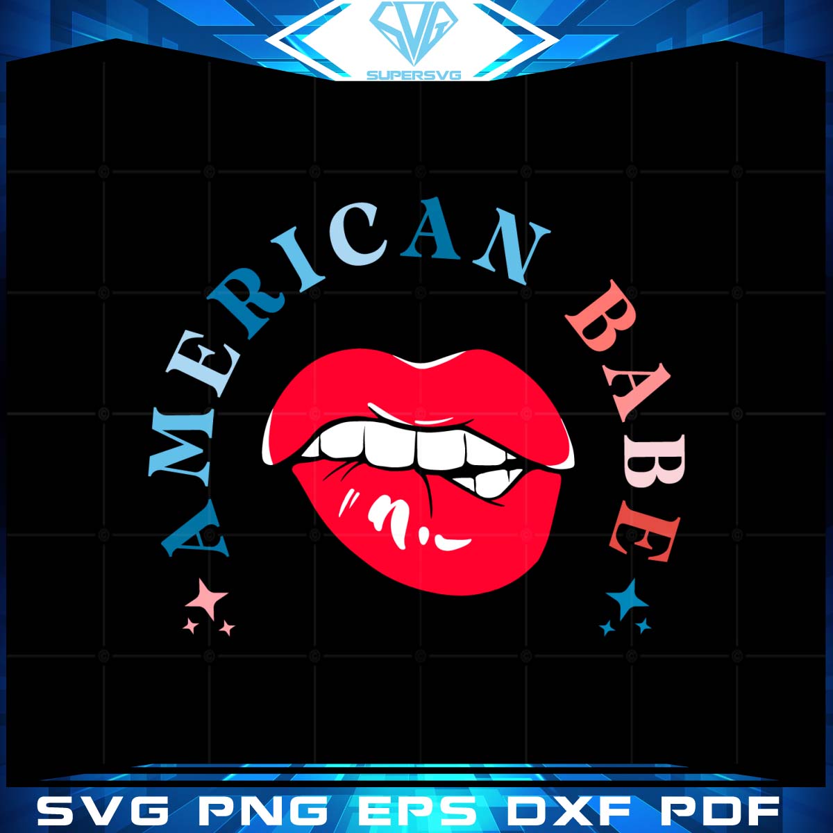 American Babe SVG July 4th cutting files