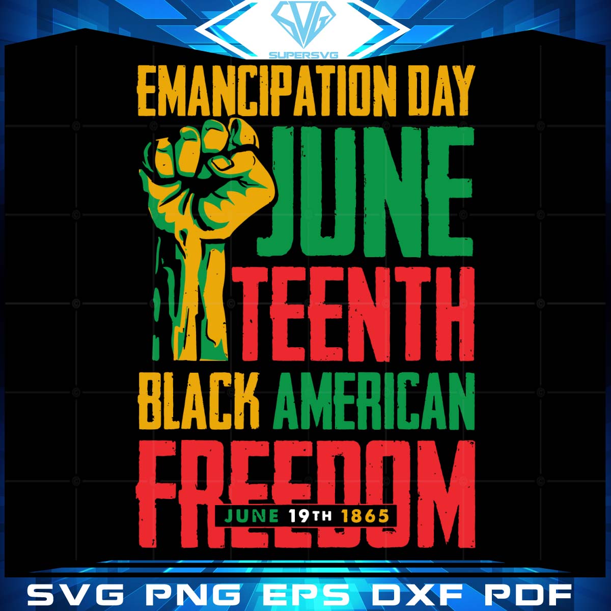 Emancipation Day Svg, Black American Svg