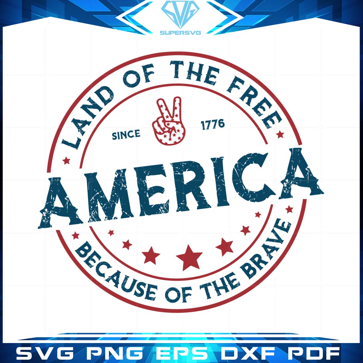 America Land Of The Free Because Of The Brave Since 1776 Svg
