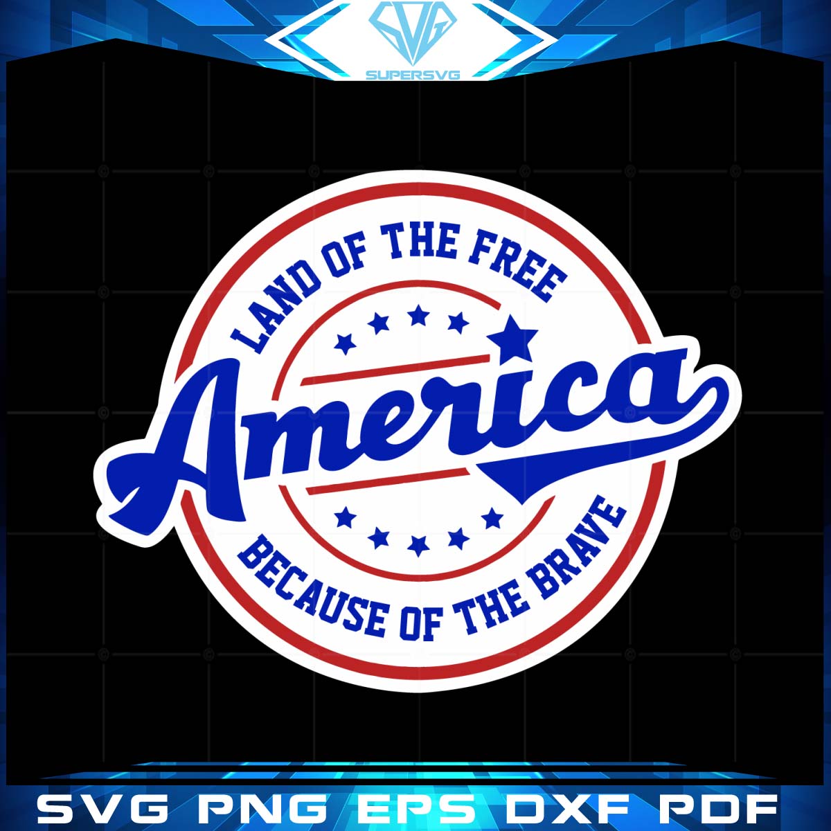 Patriotic svg, Land Of The Free Because of Brave America Svg