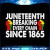 Breaking Every Chain Since 1865 Svg, Juneteenth Svg