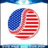 Baseball American Flag 4th of July SVG Vector Design