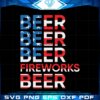 Beer Fireworks 4th of July SVG Cutting Files Design