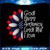 God bless America July 4th USA Flag Vector SVG