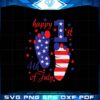 Happy 1st July 4th USA Flag Vector SVG Cutting Files