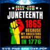 Juneteenth 1865 Because My Ancestors Werent Free Svg