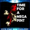 Time For a Mega Pint Half Skull Funny Svg