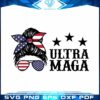 Ultra Maga Messy Bun American Flag Svg