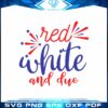 4th July Graphic Red White Due SVG Cutting Files