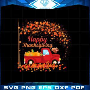 Happy Thanksgiving Vintage Truck SVG Cutting File