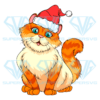 Cat Santa Christmas Png, Christmas Png, Santa Hat Png
