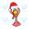 Funny Flamingo Christmas Png, Chritsmas Png, Santa Hat Png