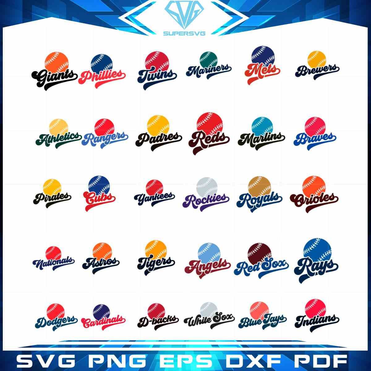 mlb-baseball-teams-vector-svg-cutting-files