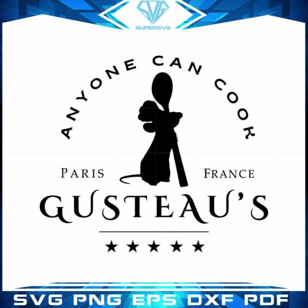 Disney Pixar Ratatouille Anyone Can Cook SVG Cutting Files