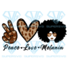 Peace Love Melanin Cricut Svg Files, Afro Lady Svg