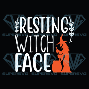 Resting Witch Face Svg, Halloween Svg, Halloween witch Svg