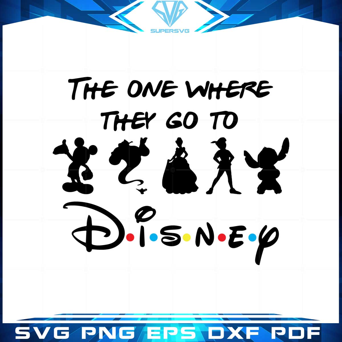 Disney Characters Digital PNG Sublimation