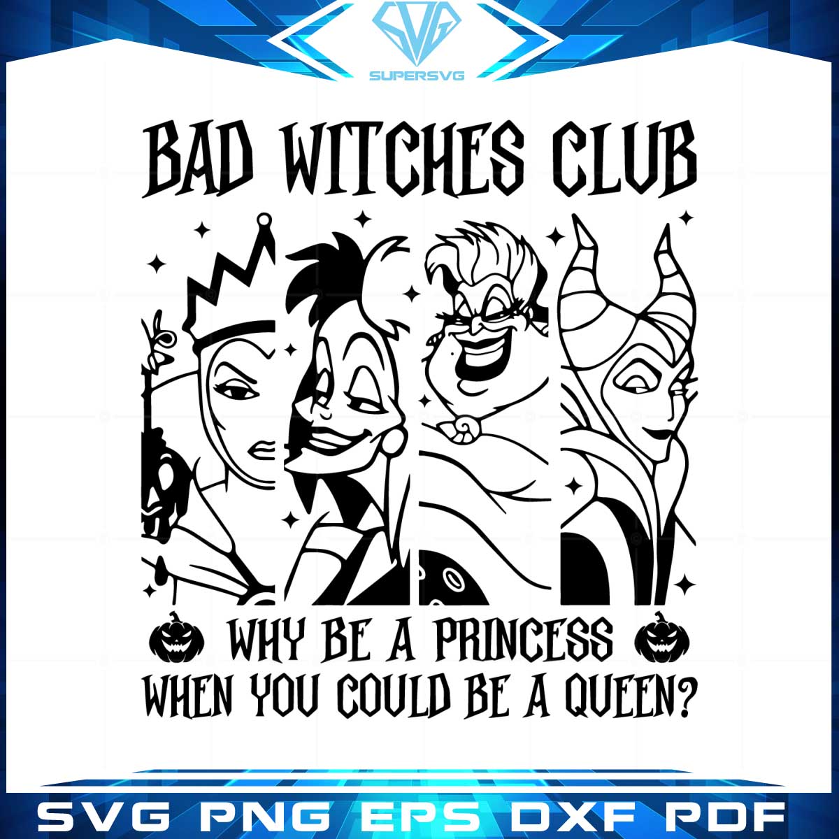 Movies  Design Villains Bad Witches Club PNG Sublimation