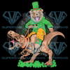 St. Patrick?s Day Pug On Dinosaur T- rex Cricut Svg Files