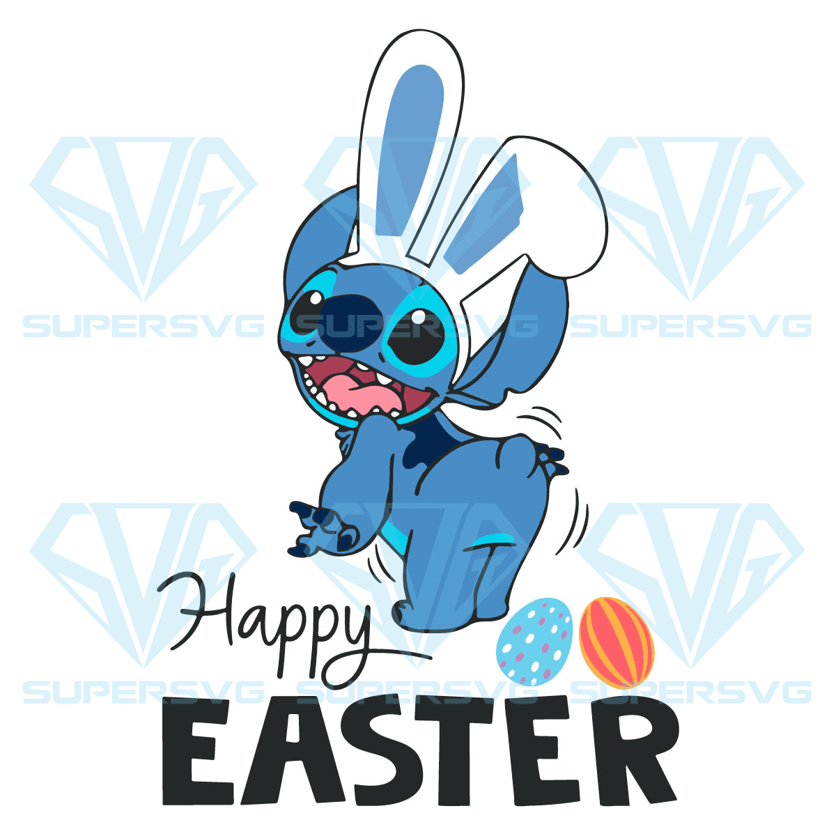 Stitch Happy Easter Cricut Svg Files, Easter Egg Svg, Disney Stitch Svg