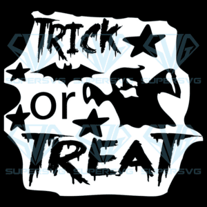 Trick Or Treat Bat Spook Svg, Halloween Svg, Trick Or Treat Svg