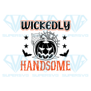 Wickedly Handsome Svg, Halloween Svg, Pumpkin Svg, Halloween Owl Svg