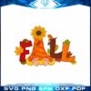 Fall Autumn Flowers Sublimation Gnome Design SVG