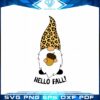 Hello Fall Gnome SVG Thanksgiving Leopard Gnome
