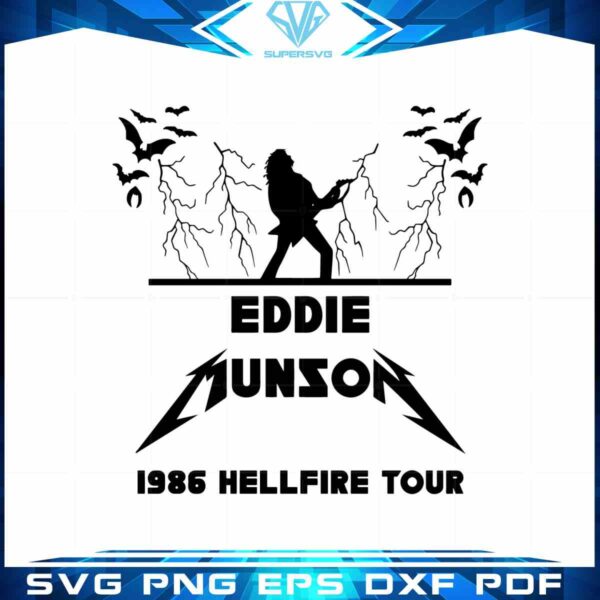 Eddie Munson Metallica Logo SVG Cutting Files
