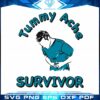 funny-tummy-ache-survivor-tee-shirt-design-digital-svg-files