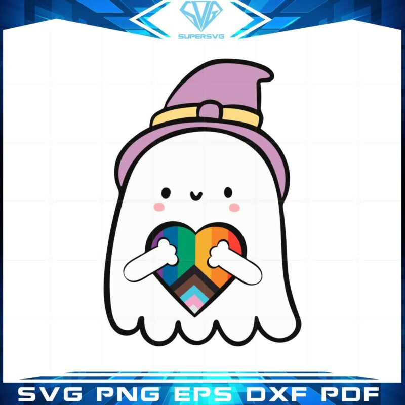 lgbt-cute-witch-ghost-rainbow-heart-cutting-file
