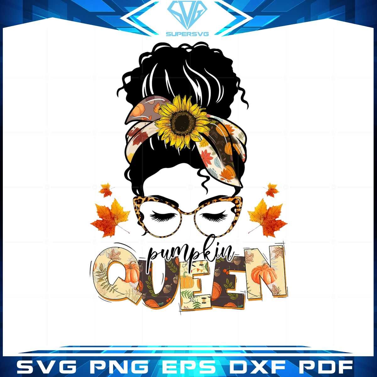 hello-pumpkin-leaves-messy-bun-fall-png-sublimation-design