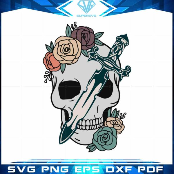 halloween-skull-floral-design-vector-svg-file-silhouette-diy-craft