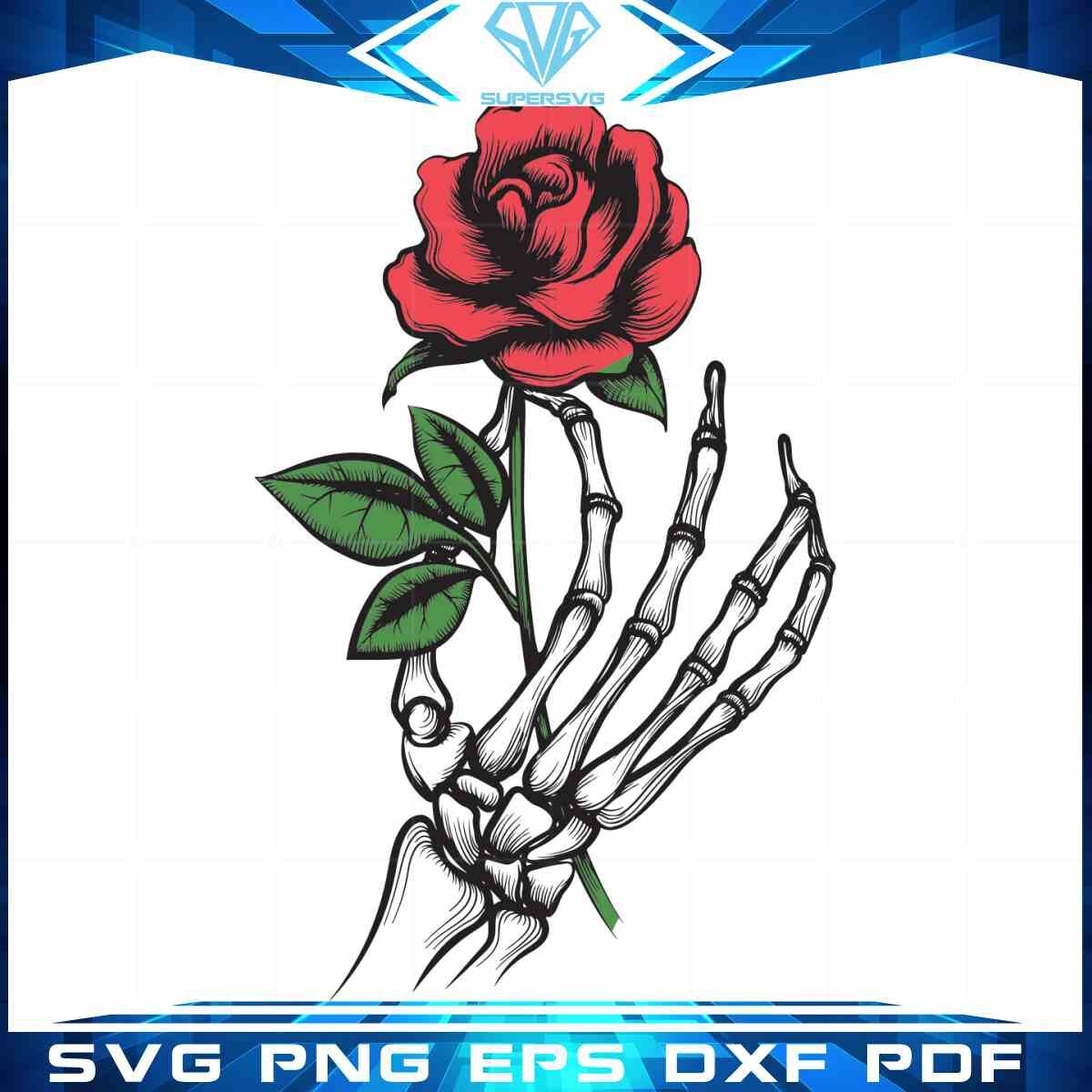 skeleton-hand-with-rose-design-cricut-svg-file-instant-download