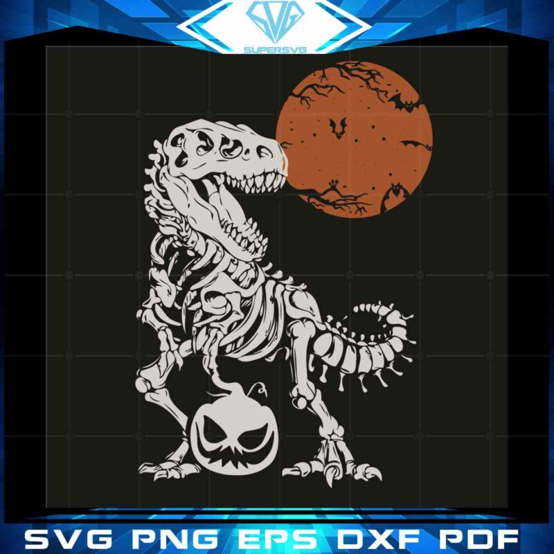 dinosaur-trex-skeleton-spooky-design-diy-crafts-svg-files-for-cricut-sublimation-files