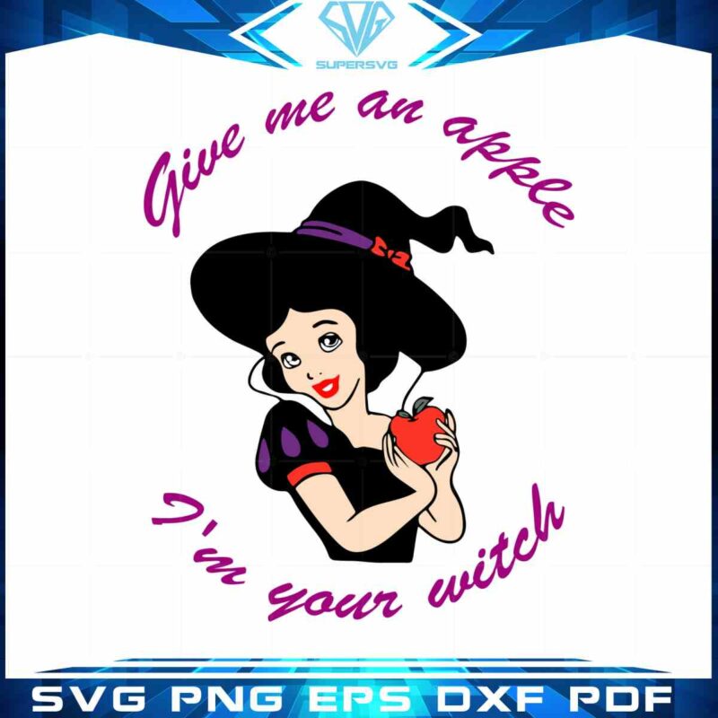 snow-white-witch-beautiful-halloween-svg-give-me-an-apple-cutting-file