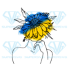 Ukraine Sunflower Face Girl PNG Sublimation
