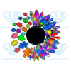 Autism Sunflower PNG Sublimation
